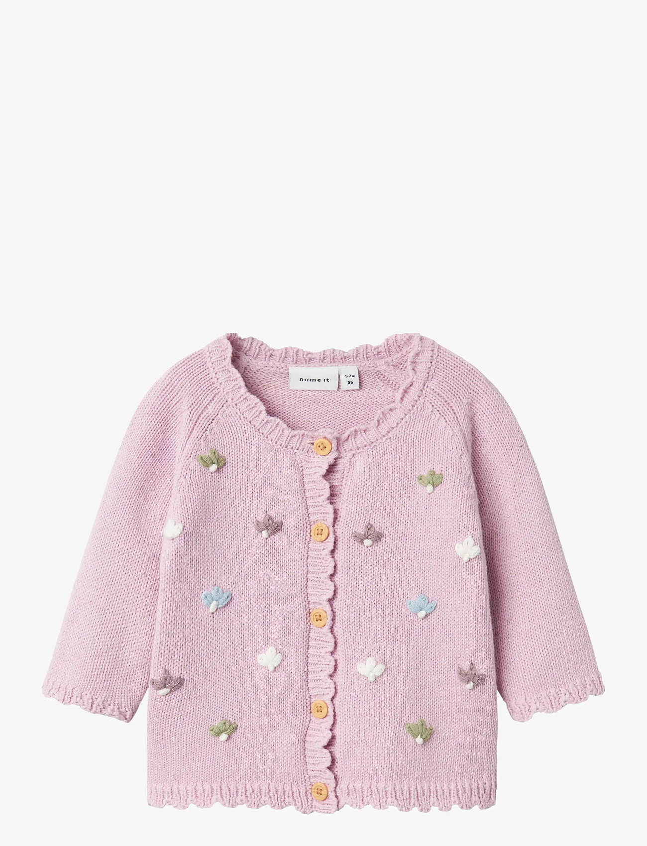 name it - NBFBILILI LS KNIT CARD - cardigans - winsome orchid - 0