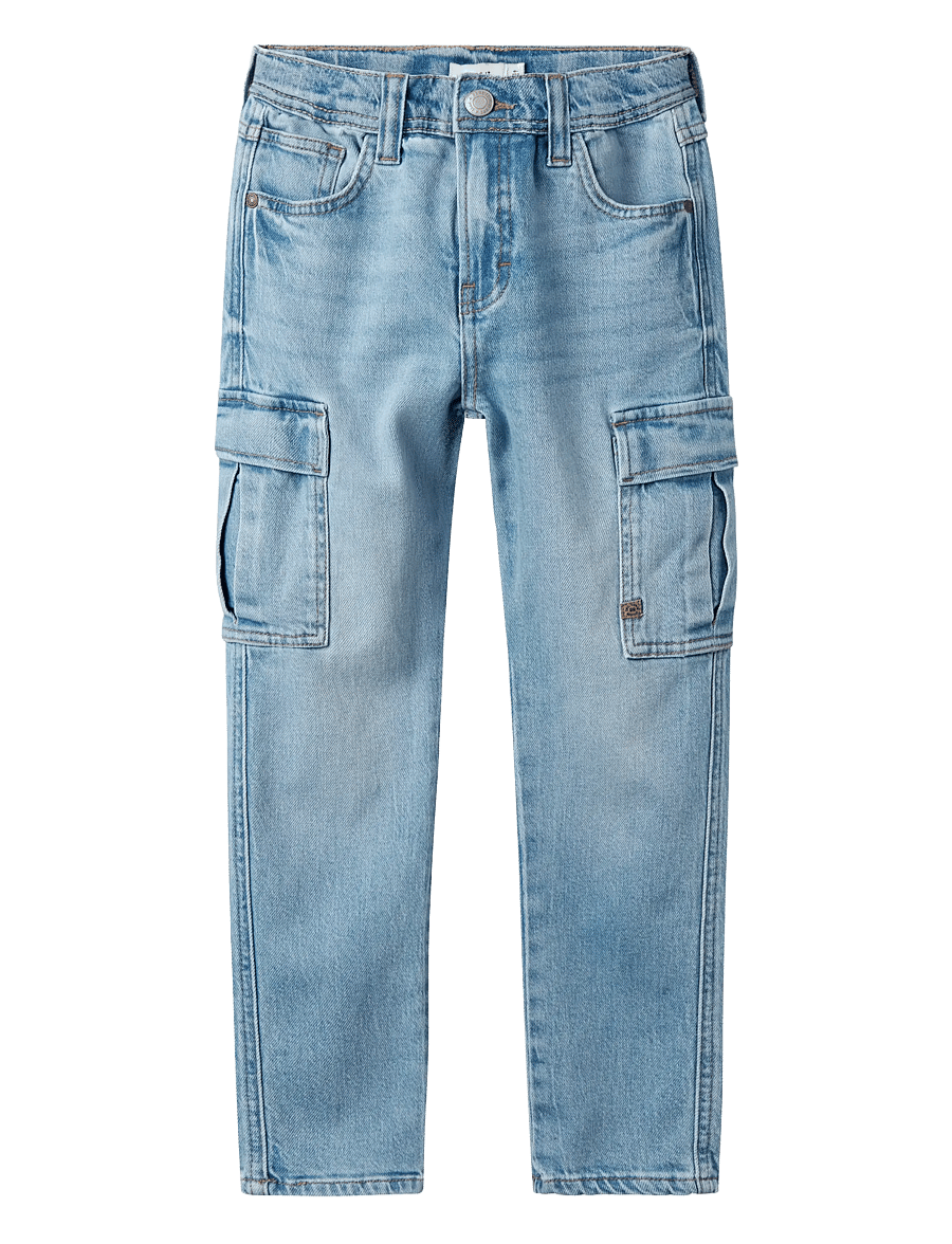 name it - NKMSILAS TAPERED CARG JEANS 6650-AZ NOOS - regular jeans - light blue denim - 0