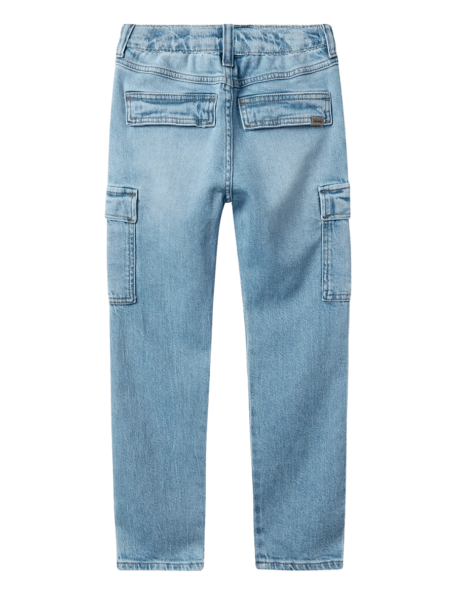 name it - NKMSILAS TAPERED CARG JEANS 6650-AZ NOOS - regular jeans - light blue denim - 1