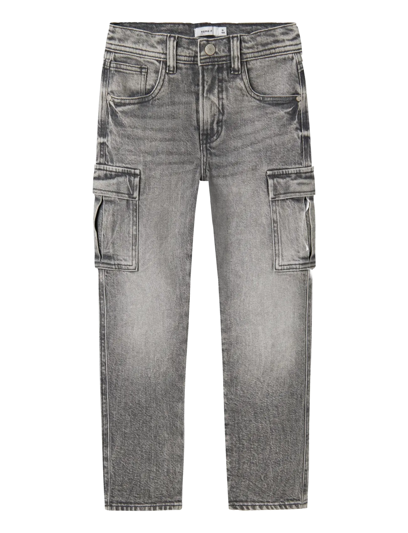 name it Nkmsilas Tapered Carg Jeans 6650-Az Noos, 146, Jeans, Grau - Regular Kinder