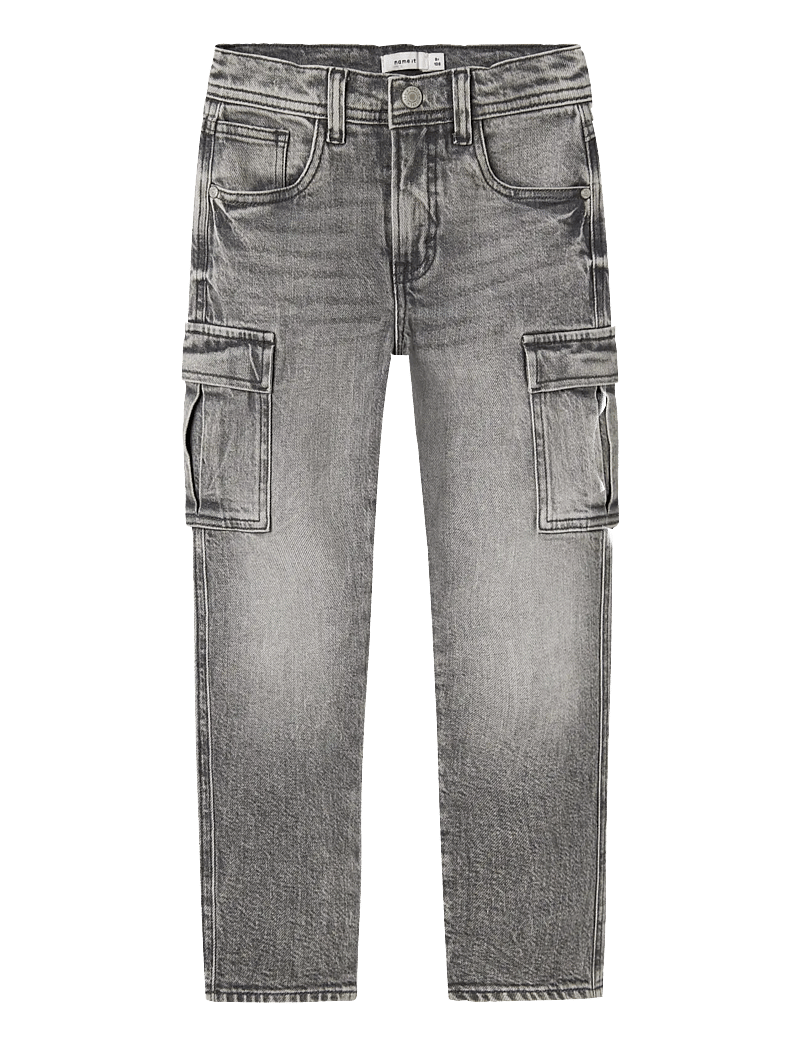 name it - NKMSILAS TAP CARGO JEANS 6650-AZ NOOS - tavalised teksad - medium grey denim - 0
