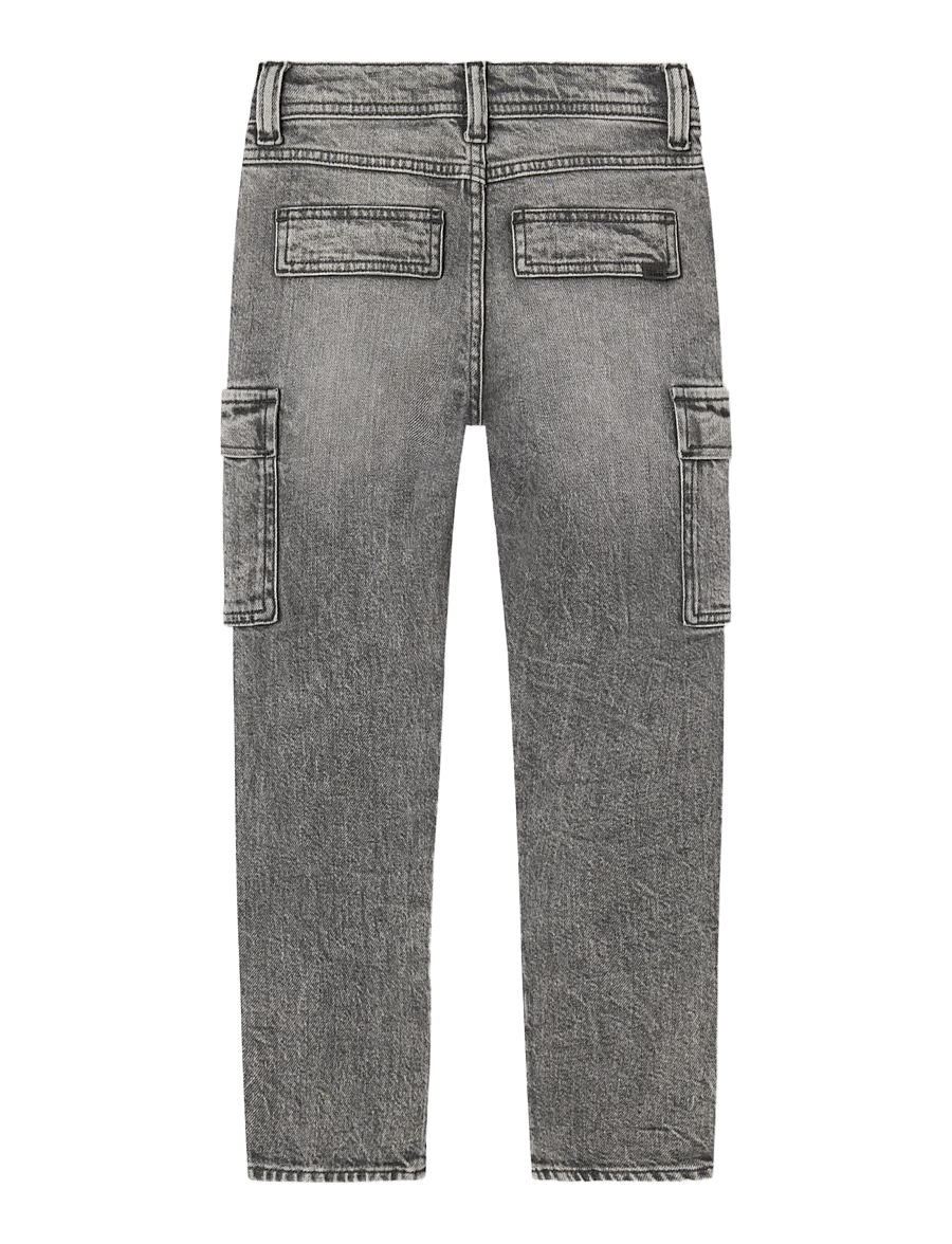 name it - NKMSILAS TAPERED CARG JEANS 6650-AZ NOOS - regular jeans - medium grey denim - 1