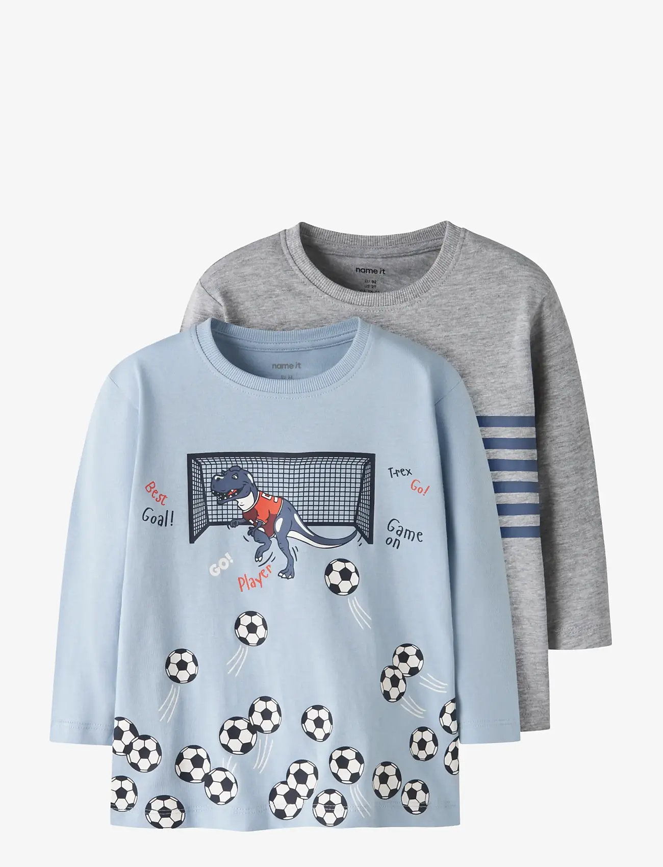 name it - NMMVILASSE 2P LS NREG TOP - långärmade t-shirts - blue fog - 0