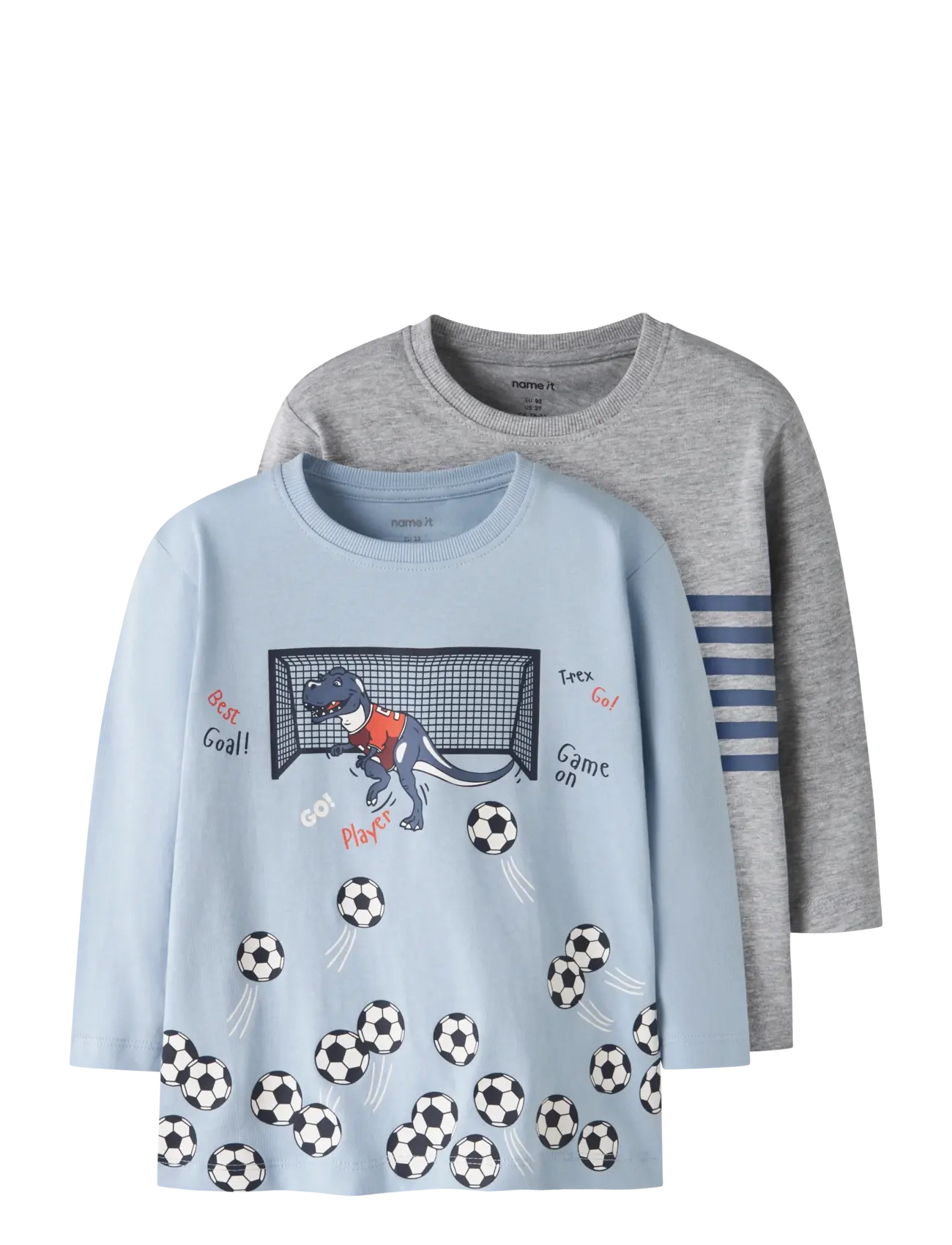 name it NMMVILASSE 2P LS NREG TOP - Shop by age - BLUE FOG / blue