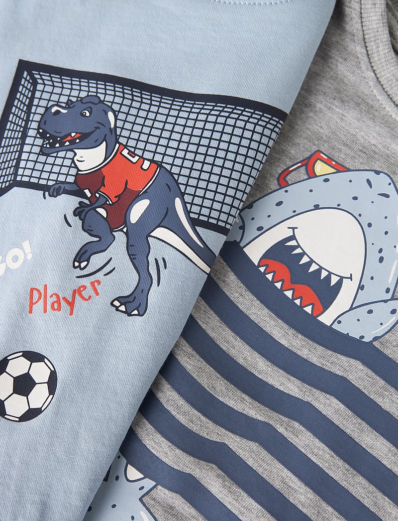 name it - NMMVILASSE 2P LS NREG TOP - långärmade t-shirts - blue fog - 3