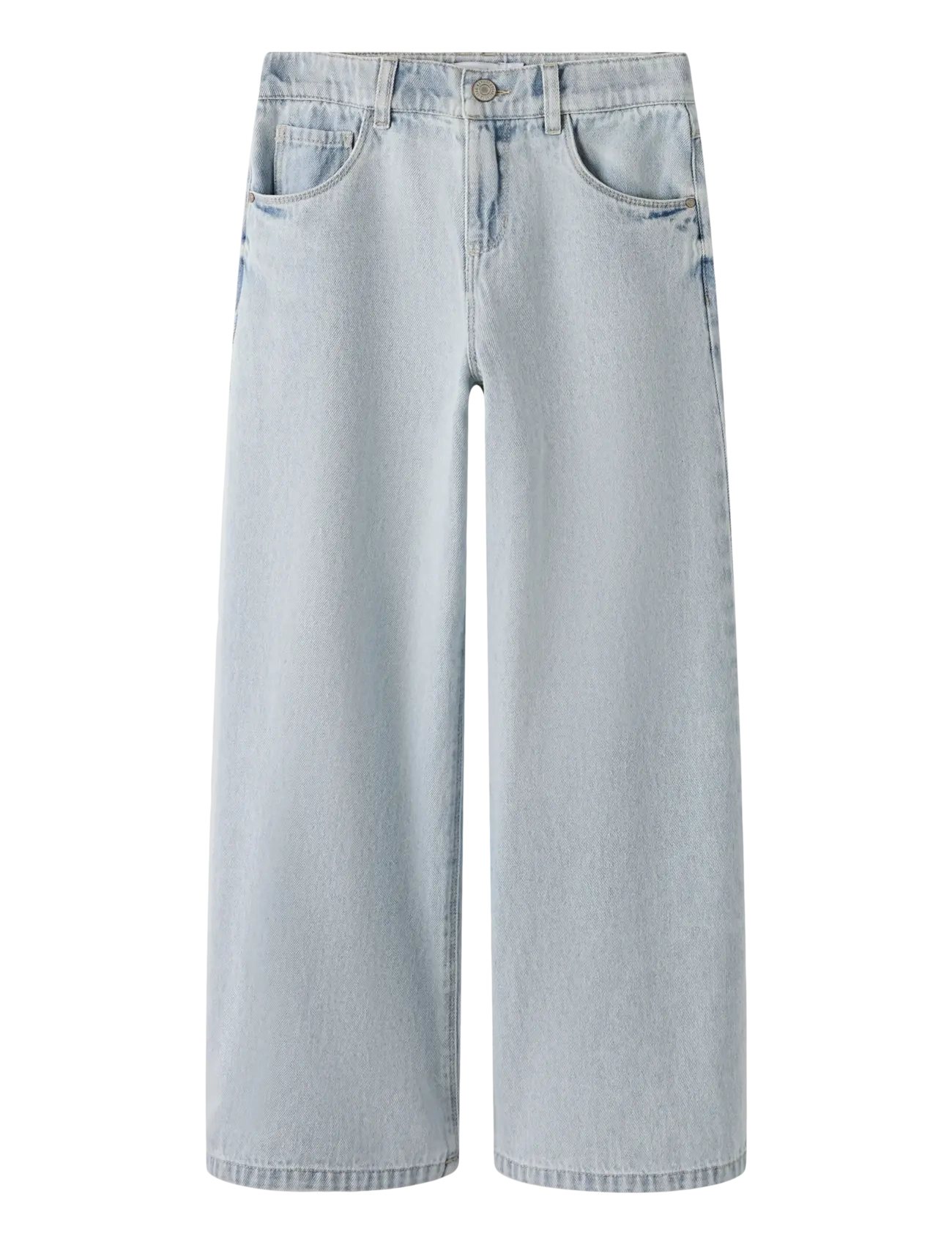 NKFBELLA SKATER XWIDE JEANS 3111-ZA NOOS - LIGHT BLUE BLEACHED DENIM
