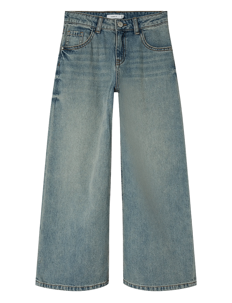 name it - NKFBELLA SKATER XWIDE JEANS 3111-ZA NOOS - wide leg jeans - vintage medium blue denim - 1