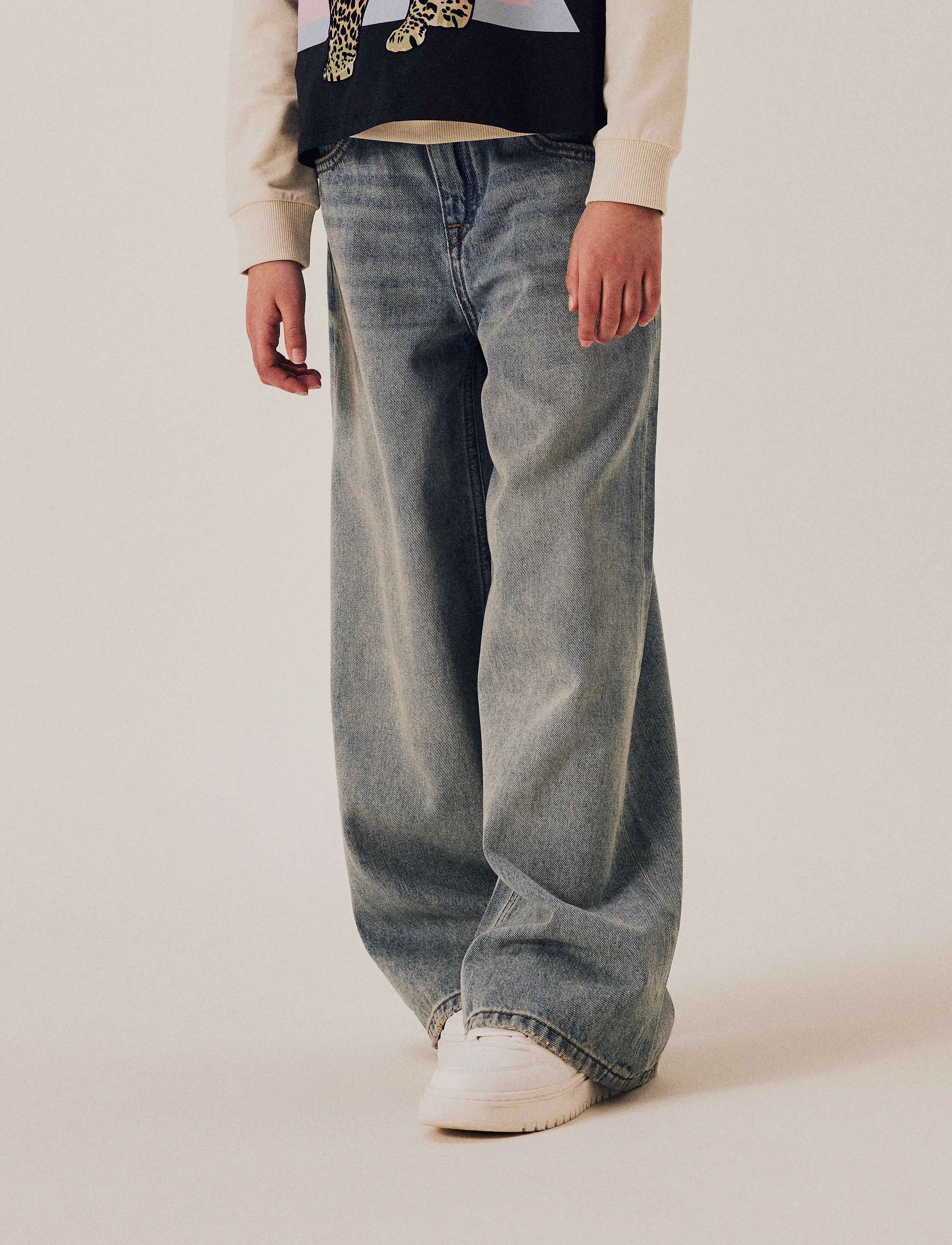 name it Nkfbella Skater Xwide Jeans 3111-Za Noos, Børn, Skater Jeans, Blå, Str: 134