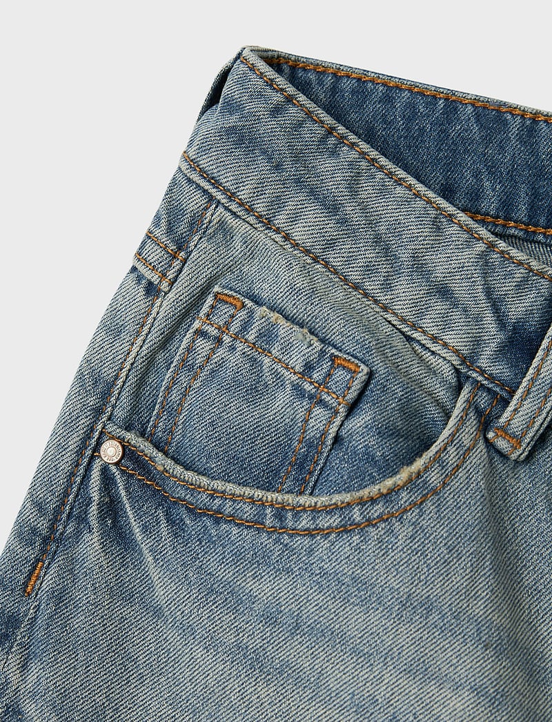 name it - NKFBELLA SKATER XWIDE JEANS 3111-ZA NOOS - wide leg jeans - vintage medium blue denim - 4