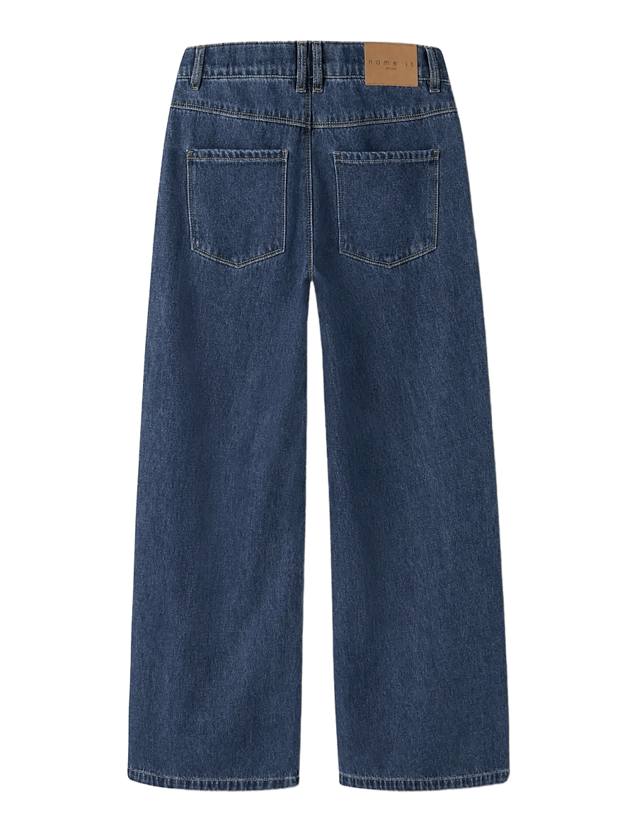 name it - NKFBELLA SKATER XWIDE JEANS 3111-ZA NOOS - hosen mit weitem bein - dark blue denim - 1
