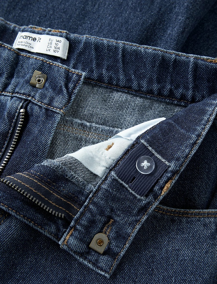 name it - NKFBELLA SKATER XWIDE JEANS 3111-ZA NOOS - hosen mit weitem bein - dark blue denim - 4