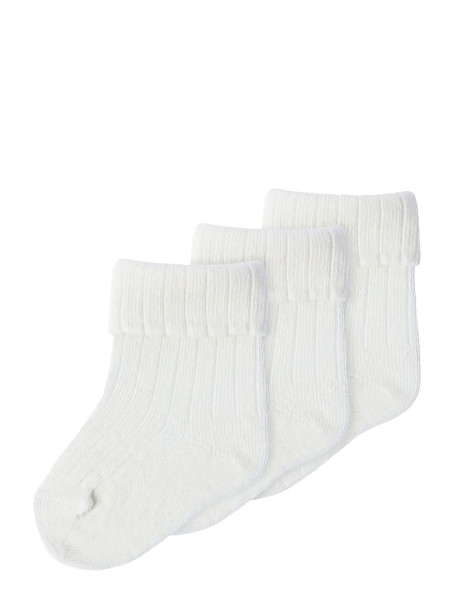 name it - NBNHOBBU 3P SOCKS - bebisstrumpor - cloud dancer - 0