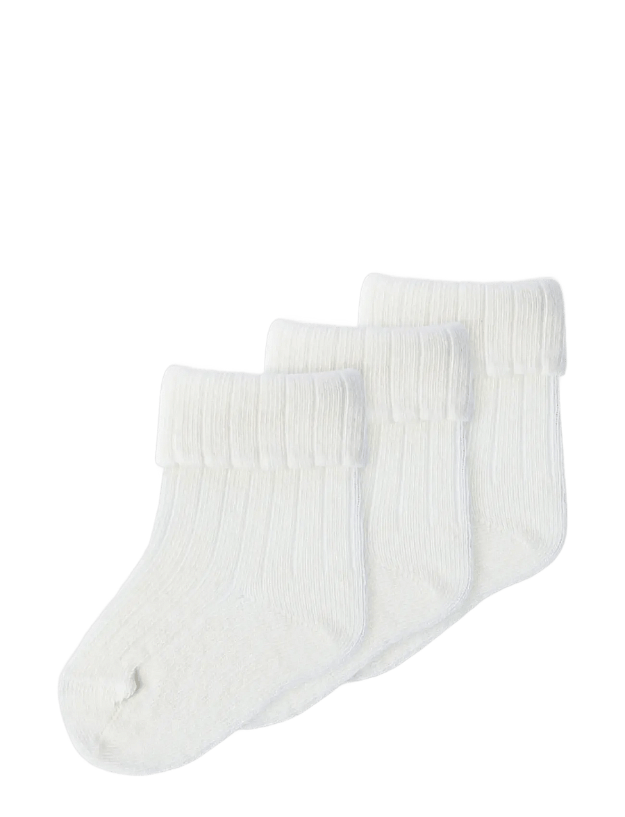 name it - NBNHOBBU 3P SOCKS - bebisstrumpor - cloud dancer - 2