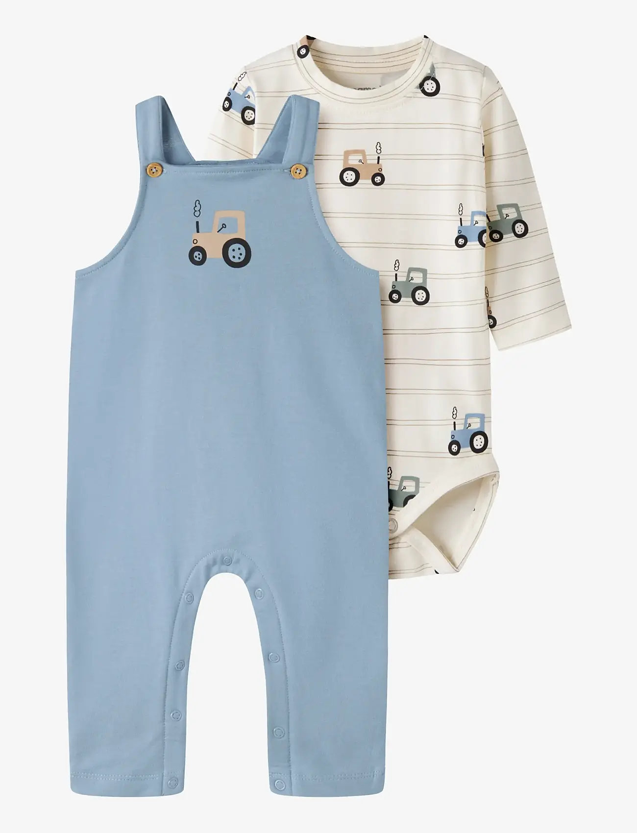 name it - NBMVONNE SWEAT OVERALL BOX BRU SET - antique white - 0