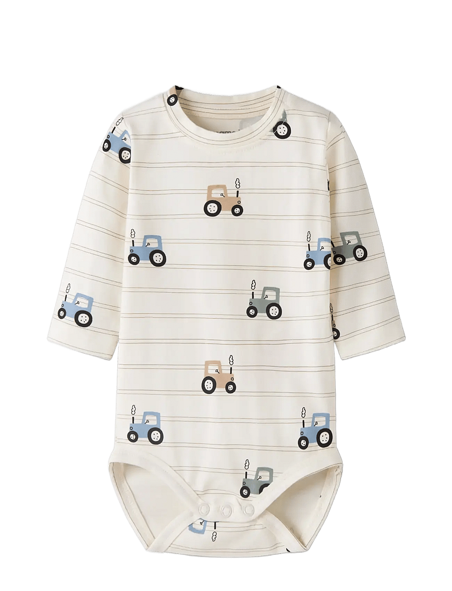 name it - NBMVONNE SWEAT OVERALL BOX BRU SET - sets mit body - antique white - 1