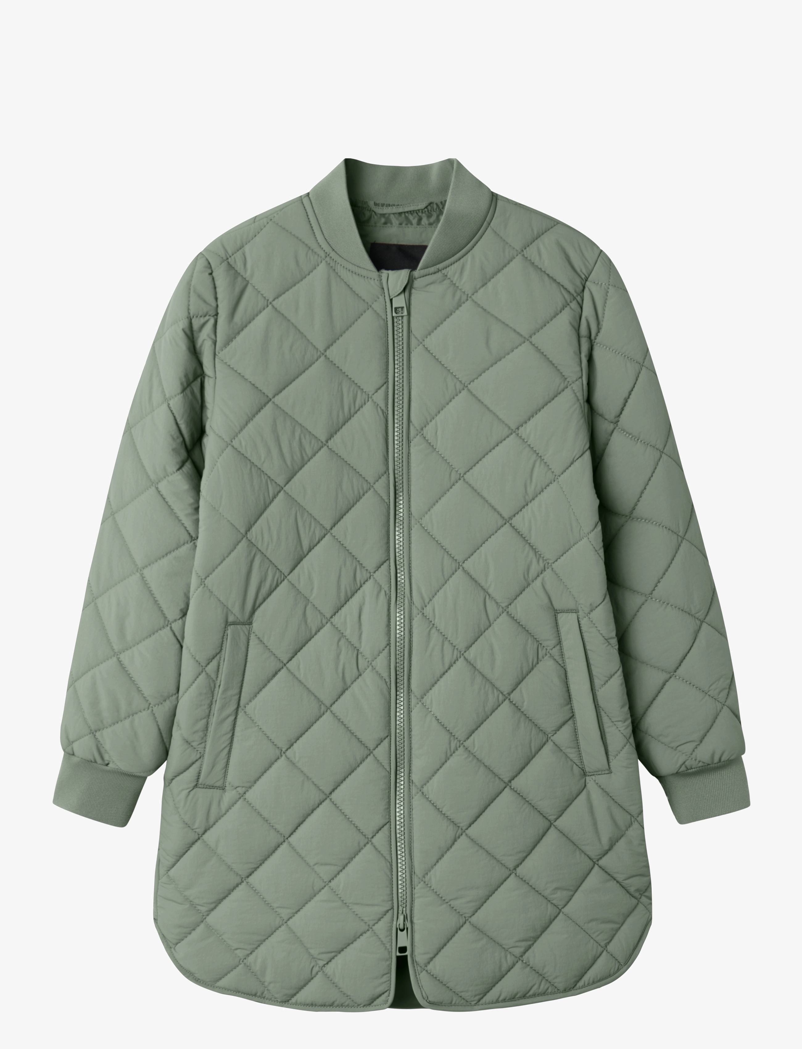name it NKFMARLIN QUILT JACKET LONG TB - Steppjacken - SHADOW / green