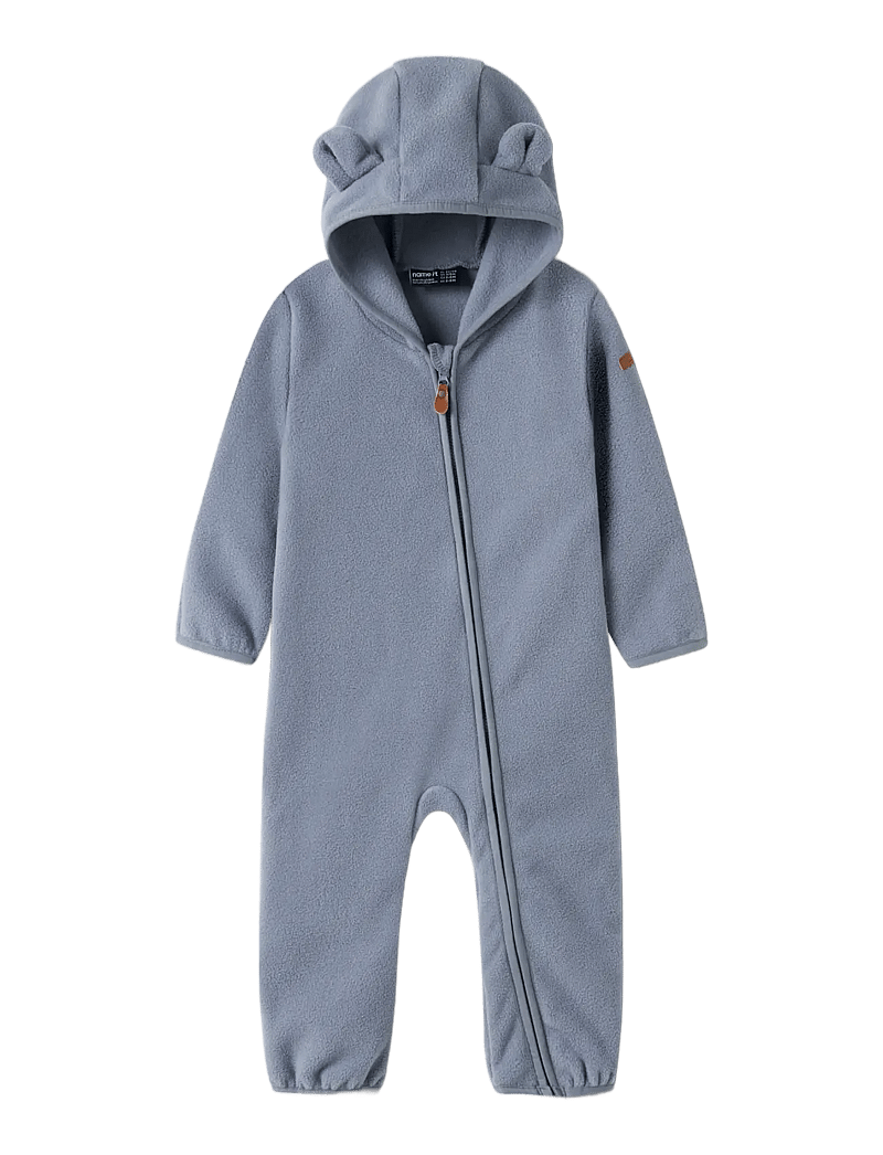 name it - NBNMEEKO SUIT SOLID - fleece overall - flint stone - 0