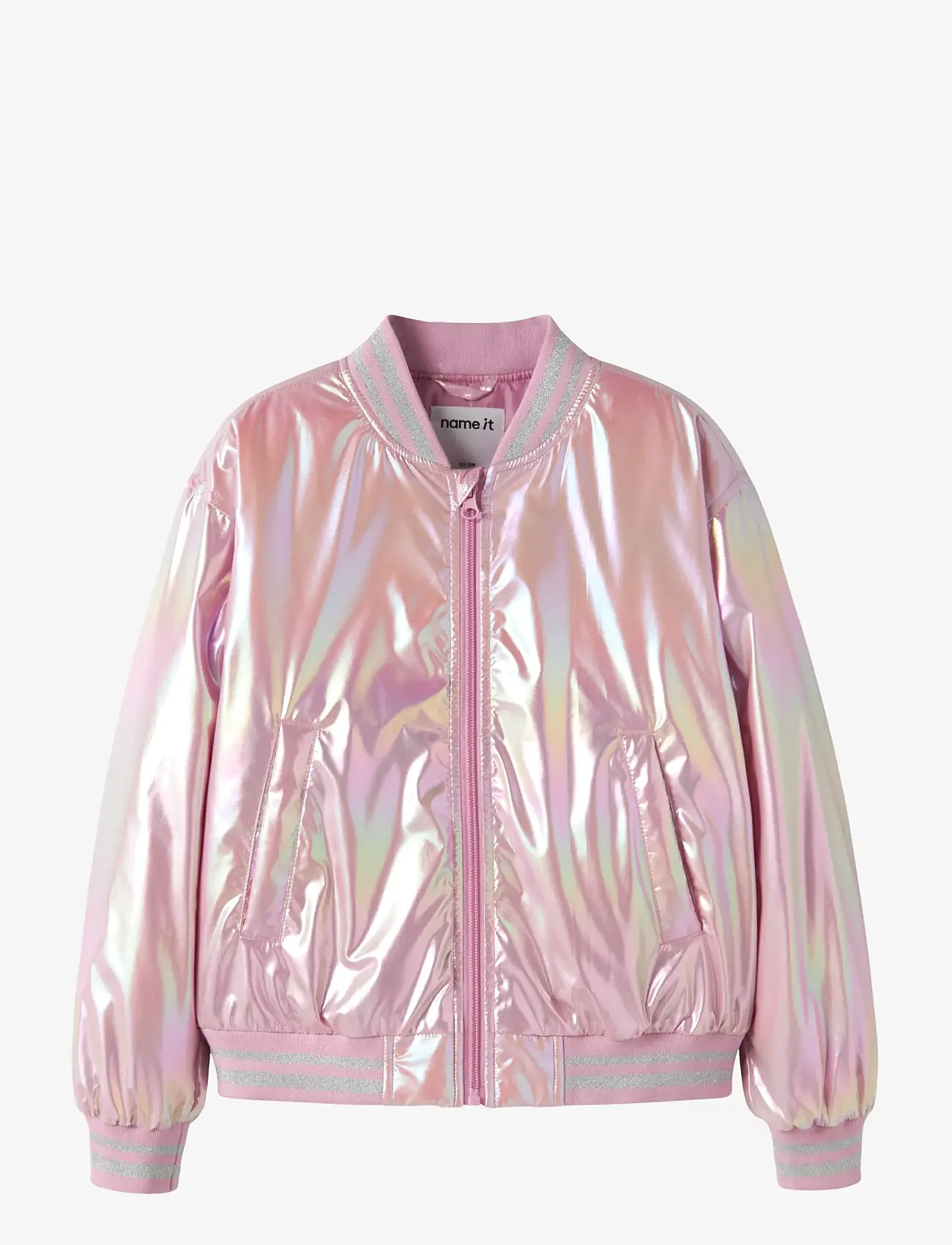 name it - NKFMOLINA BOMBER JACKET SHINY - bomber-takit - moonlite mauve - 1