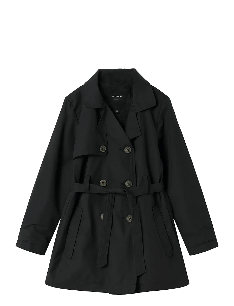 name it - NKFMADELIN TRENCH COAT NOOS - mäntel - black - 0