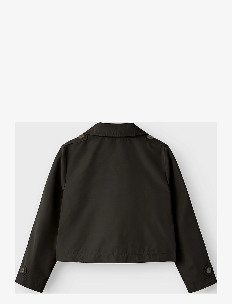 name it - NKFMADELIN TRENCH COAT SHORT - tunna jackor - black - 1