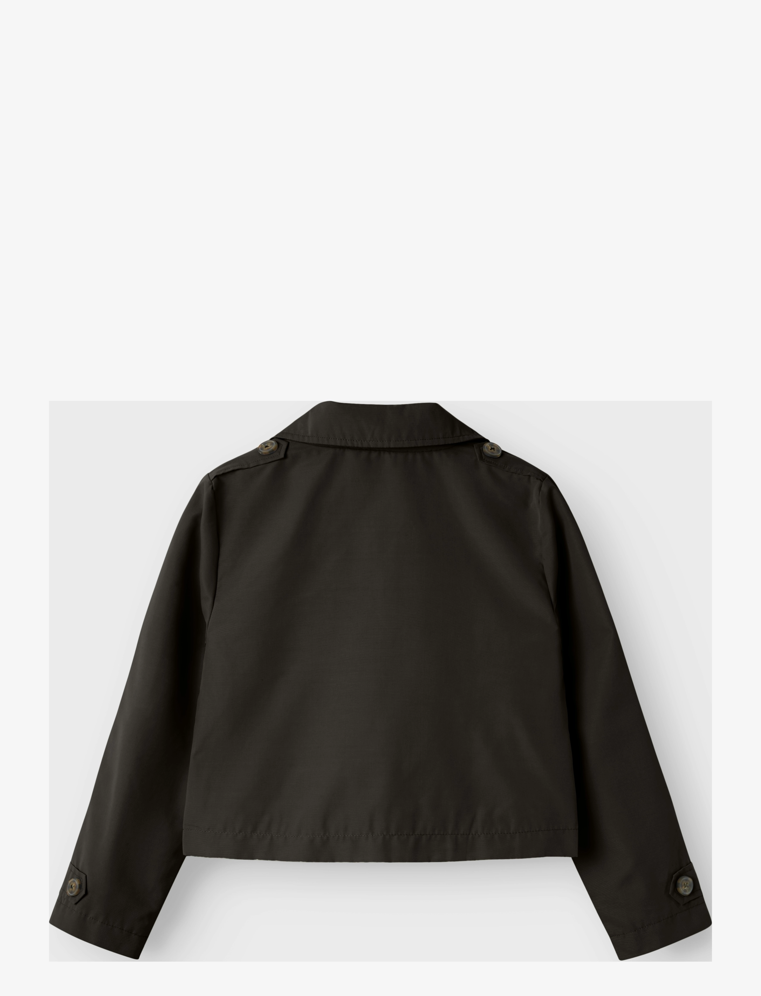 name it - NKFMADELIN TRENCH COAT SHORT - frakker - black - 1