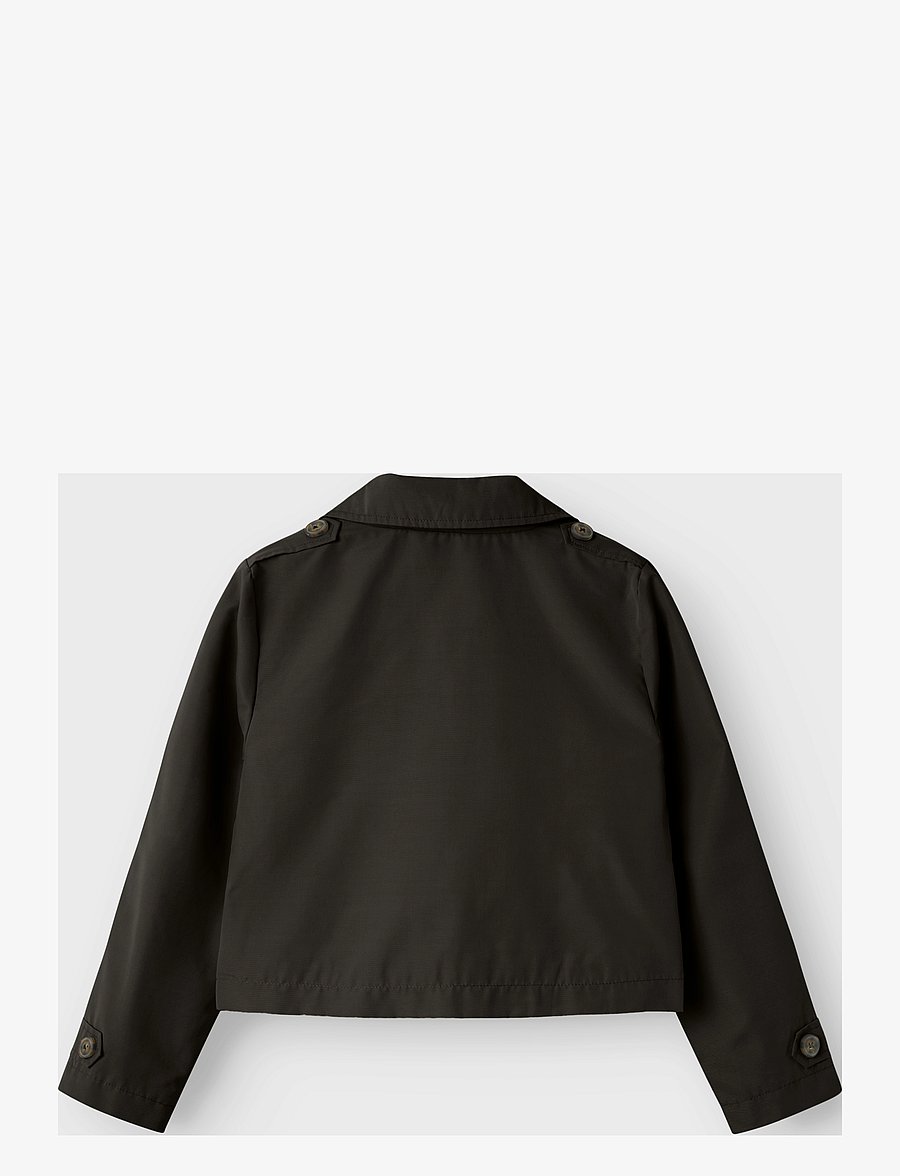 name it - NKFMADELIN TRENCH COAT SHORT - mäntel - black - 1