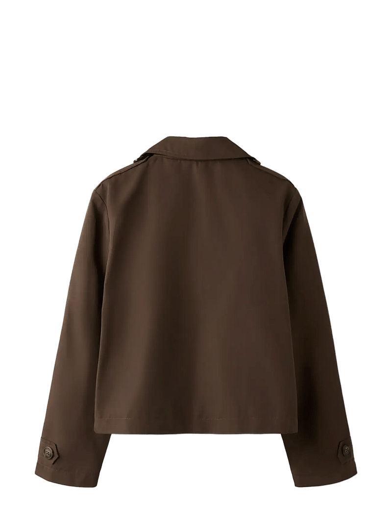 name it - NKFMADELIN TRENCH COAT SHORT - mäntel - chocolate brown - 1
