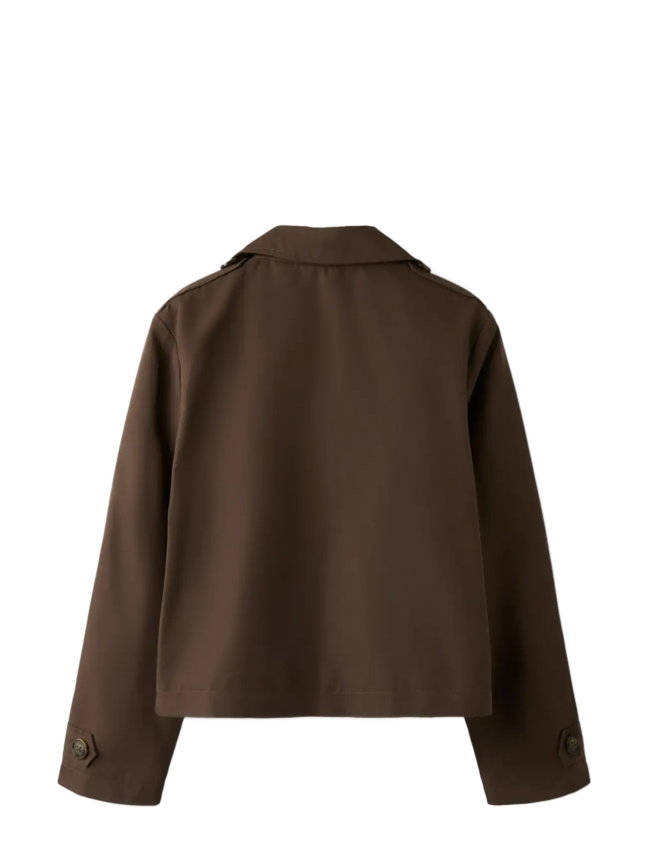 name it - NKFMADELIN TRENCH COAT SHORT - coats - chocolate brown - 1