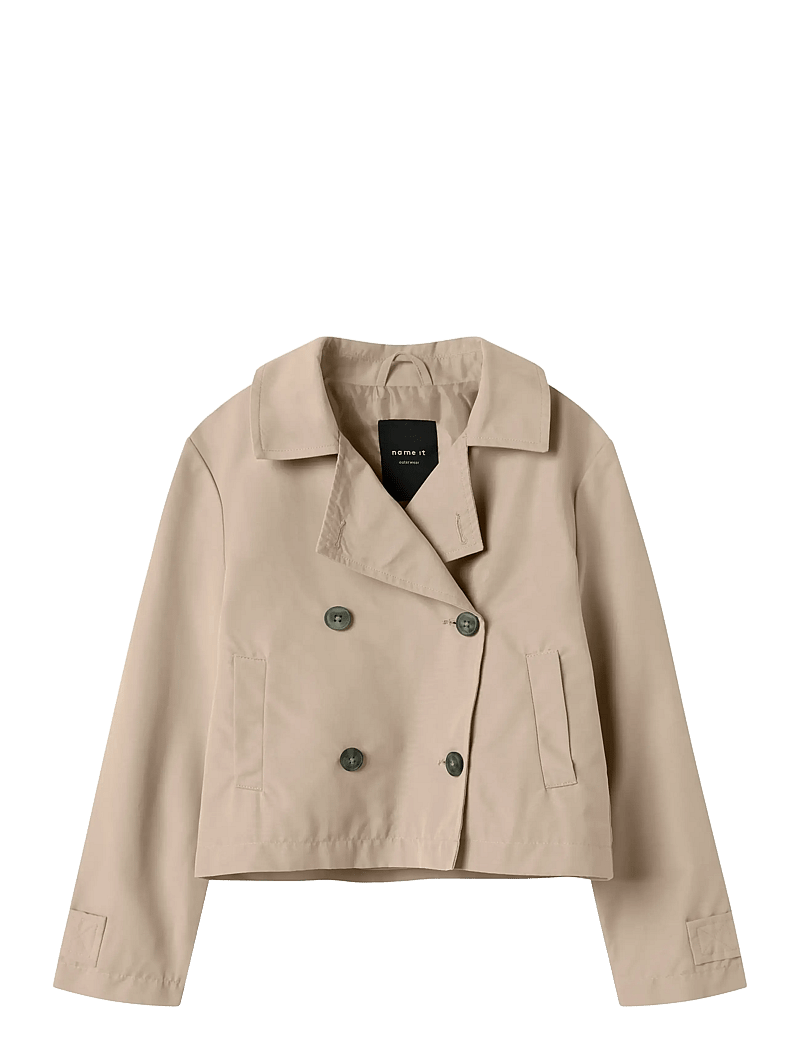 name it - NKFMADELIN TRENCH COAT SHORT - lichte jassen - savannah tan - 0