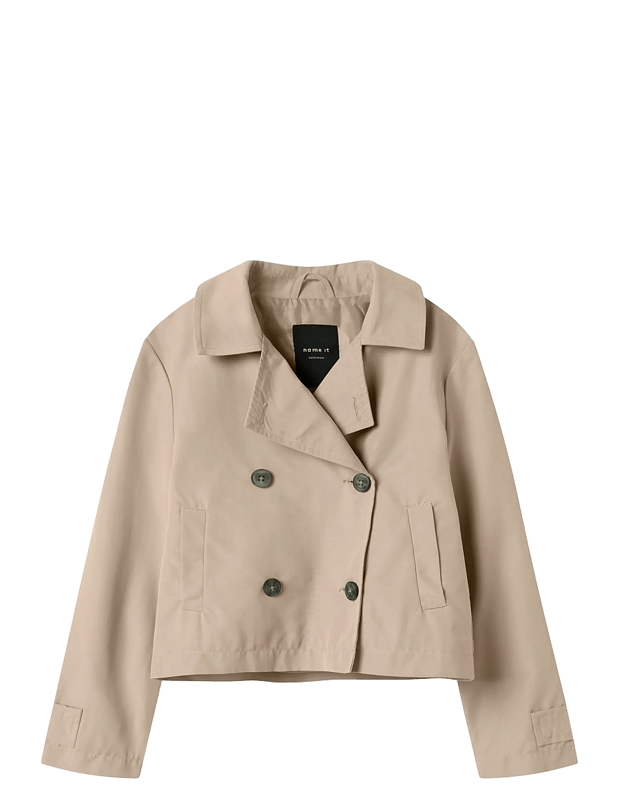 name it - NKFMADELIN TRENCH COAT SHORT - mäntel - savannah tan - 0