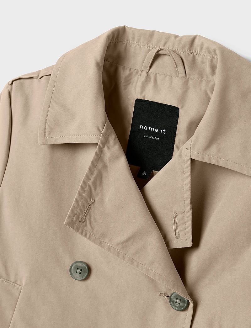 name it - NKFMADELIN TRENCH COAT SHORT - lichte jassen - savannah tan - 2