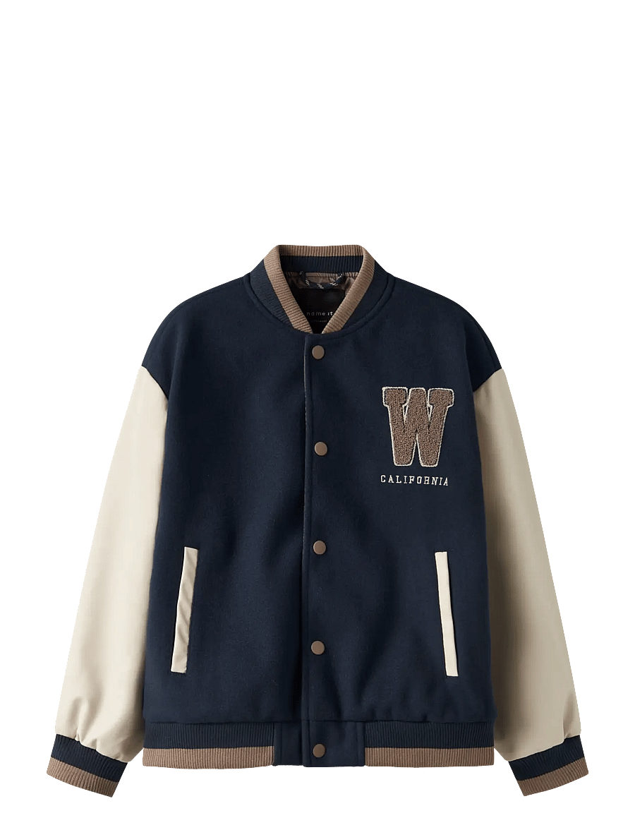 name it - NKMMIKADO VARSITY JACKET - „bomber“ stiliaus striukės - navy blazer - 1