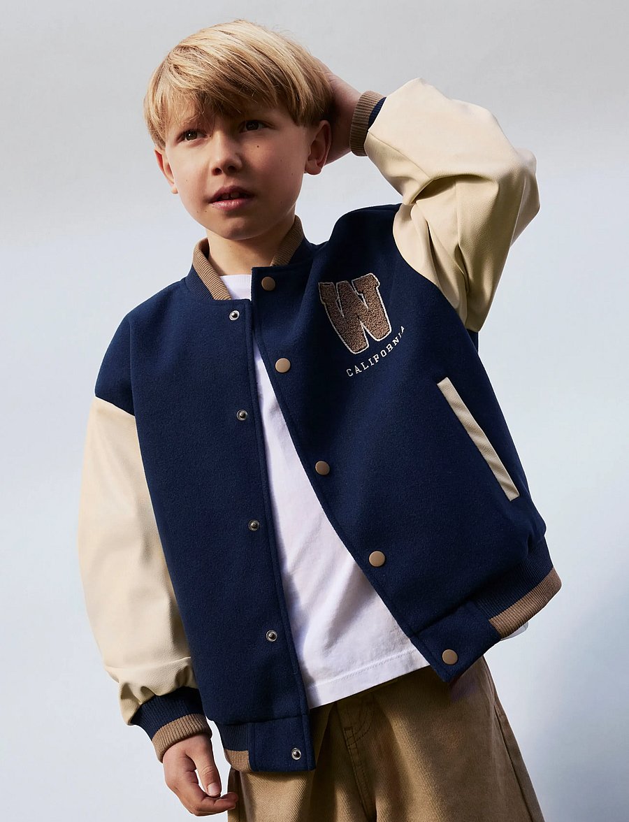 name it - NKMMIKADO VARSITY JACKET - „bomber“ stiliaus striukės - navy blazer - 5