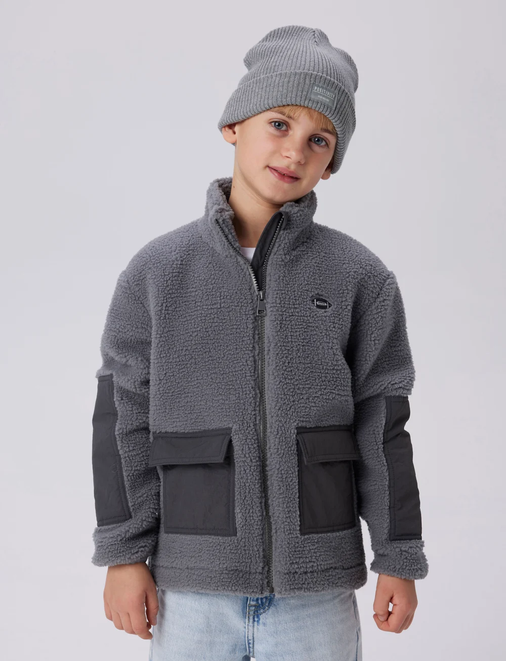 name it - NKMMONICO TEDDY JACKET - fleecejakker - mockingbird - 2