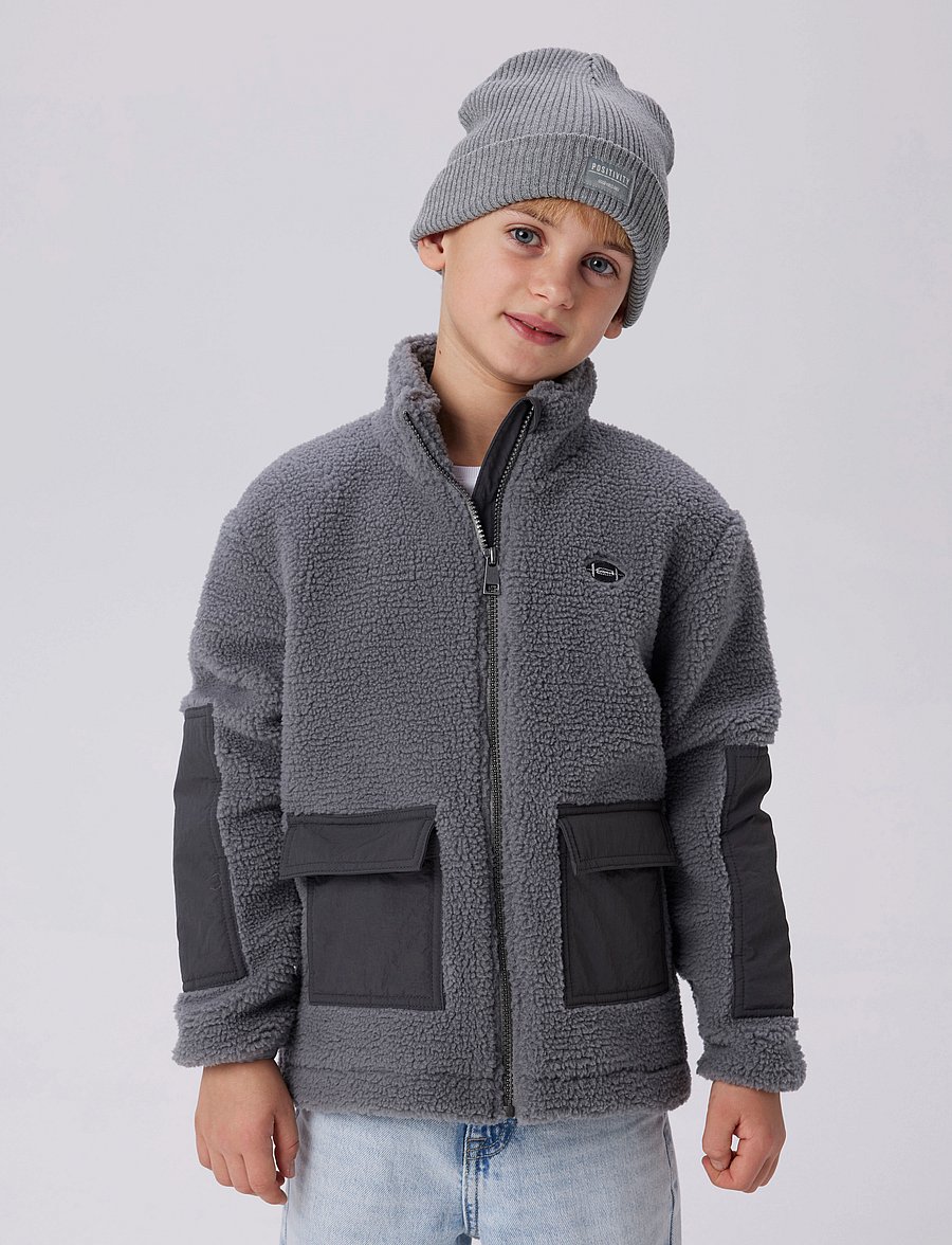 name it - NKMMONICO TEDDY JACKET - fleecejacken - mockingbird - 2