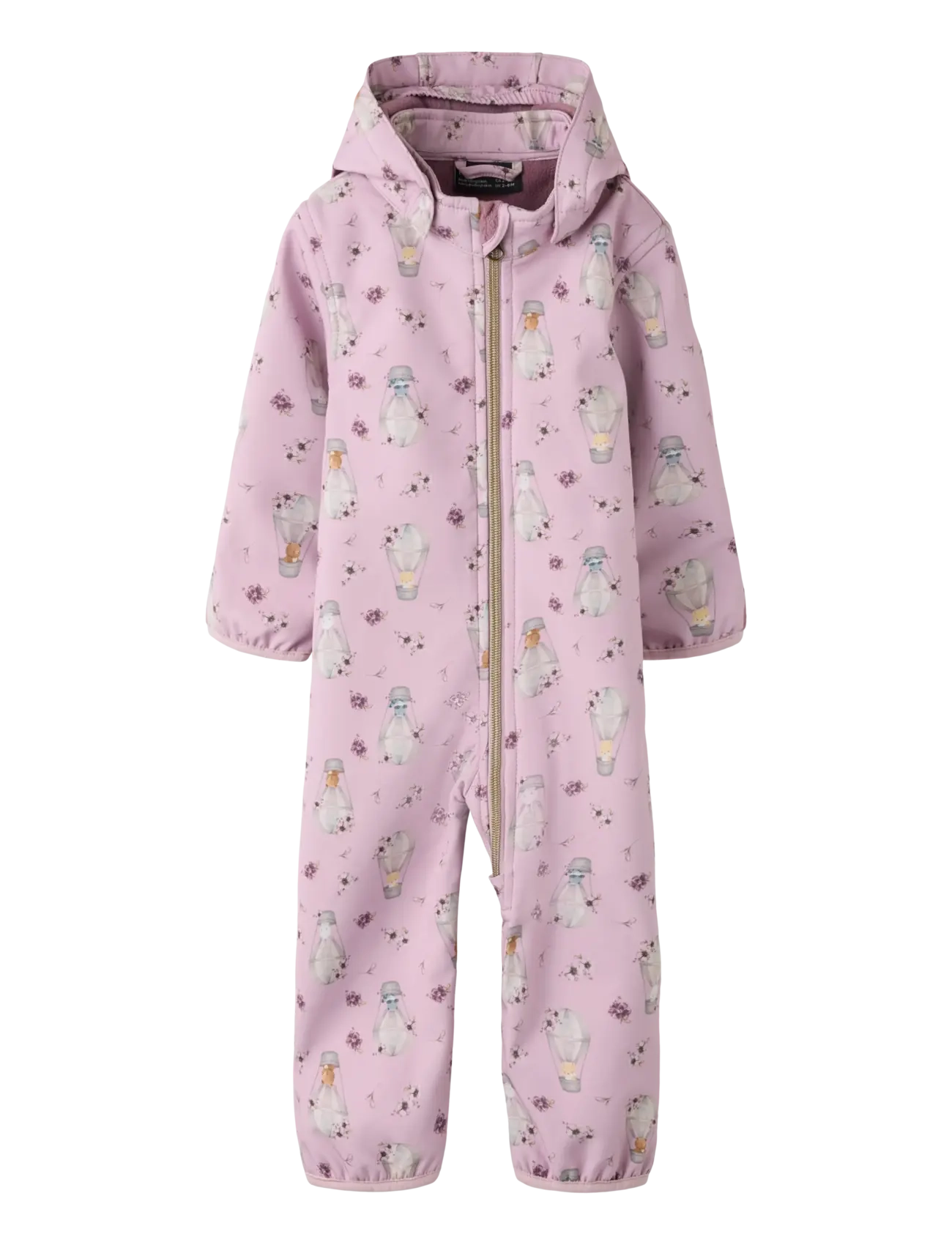 NAME IT Nbfalfa08 Softshell Anzug Aop Fo Pink - 50-56 - Kinder