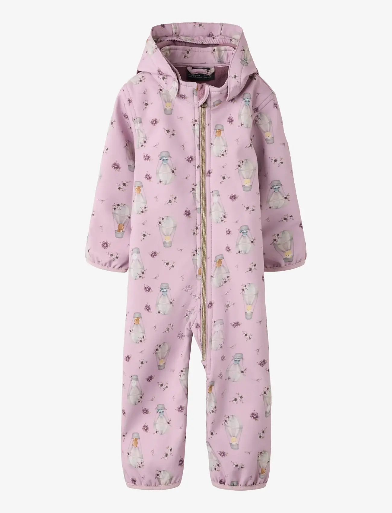 name it - NBFALFA08 SOFTSHELL SUIT AOP FO - skaldragter - keepsake lilac - 0