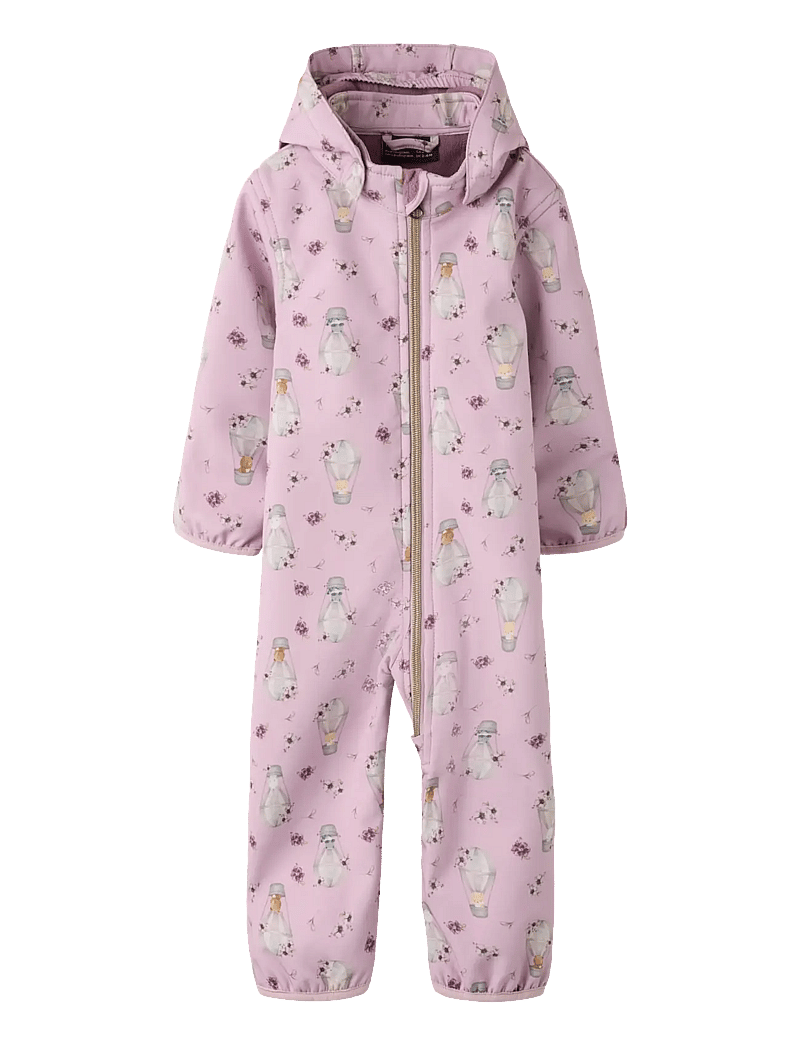 name it - NBFALFA08 SOFTSHELL SUIT AOP FO - softshell-overalls - keepsake lilac - 0