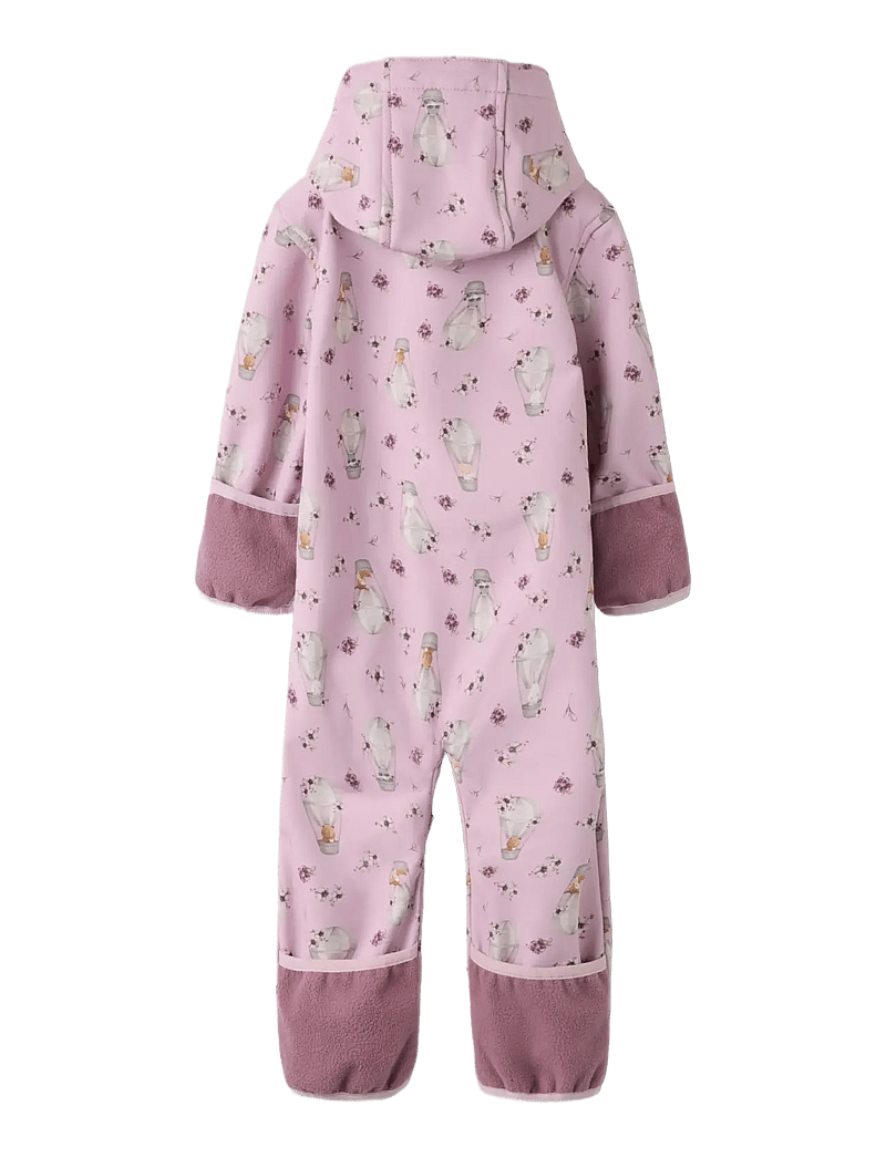 name it - NBFALFA08 SOFTSHELL SUIT AOP FO - softshell-overalls - keepsake lilac - 1