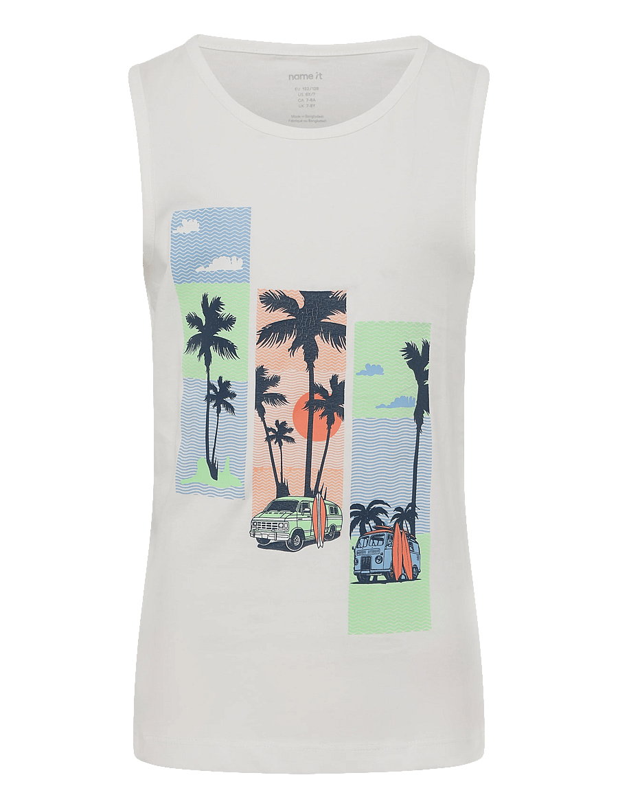 name it - NKMPFUMMA TANK TOP - Õlapaeltega topid - cloud dancer - 0