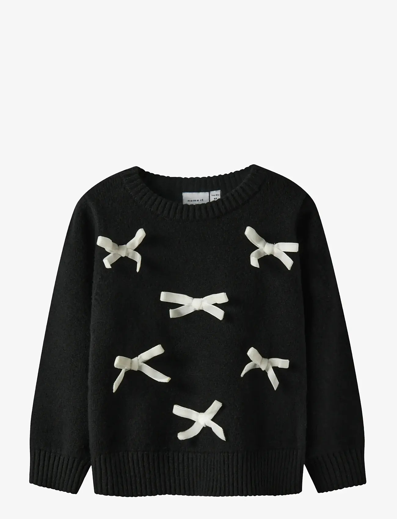 name it - NMFRONJA LS KNIT - pullover - black - 1