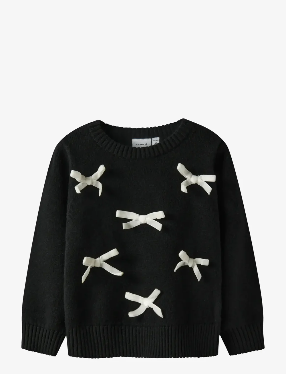 name it - NMFRONJA LS KNIT - džemprid - black - 1