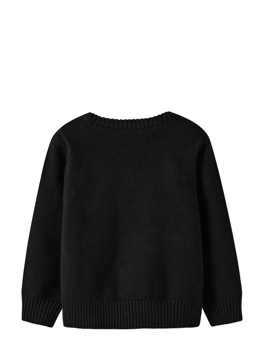 name it - NMFRONJA LS KNIT - stickade tröjor - black - 2