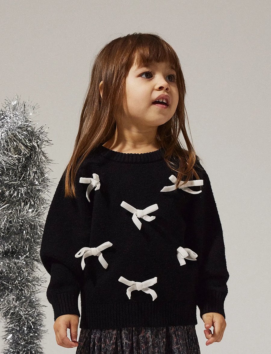 name it - NMFRONJA LS KNIT - stickade tröjor - black - 0