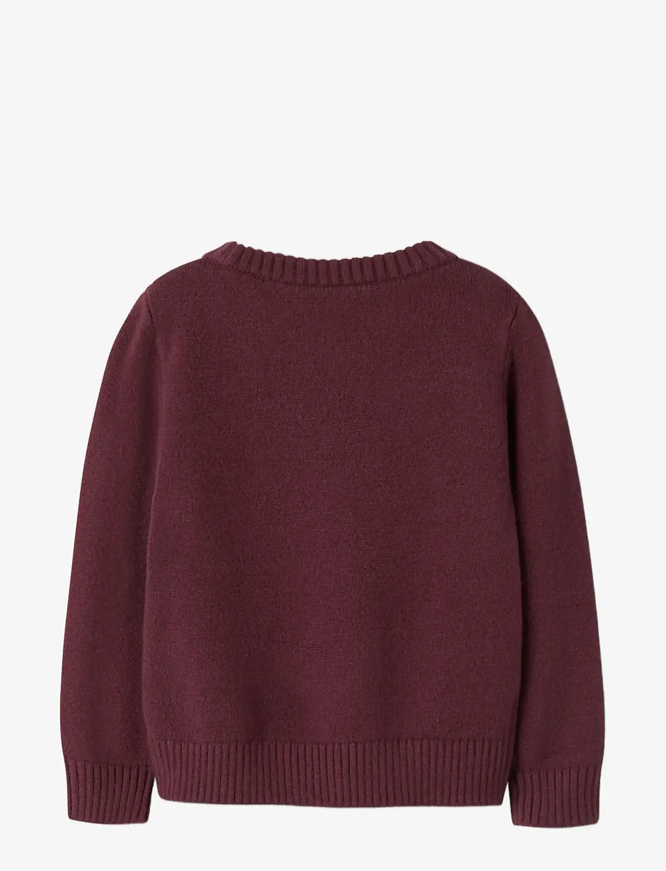 name it - NMFRONJA LS KNIT - efterårstøj - burgundy - 1