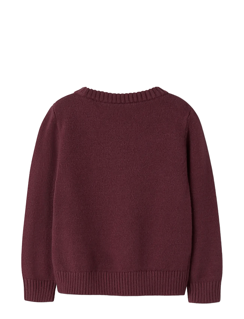 name it - NMFRONJA LS KNIT - stickade tröjor - burgundy - 1