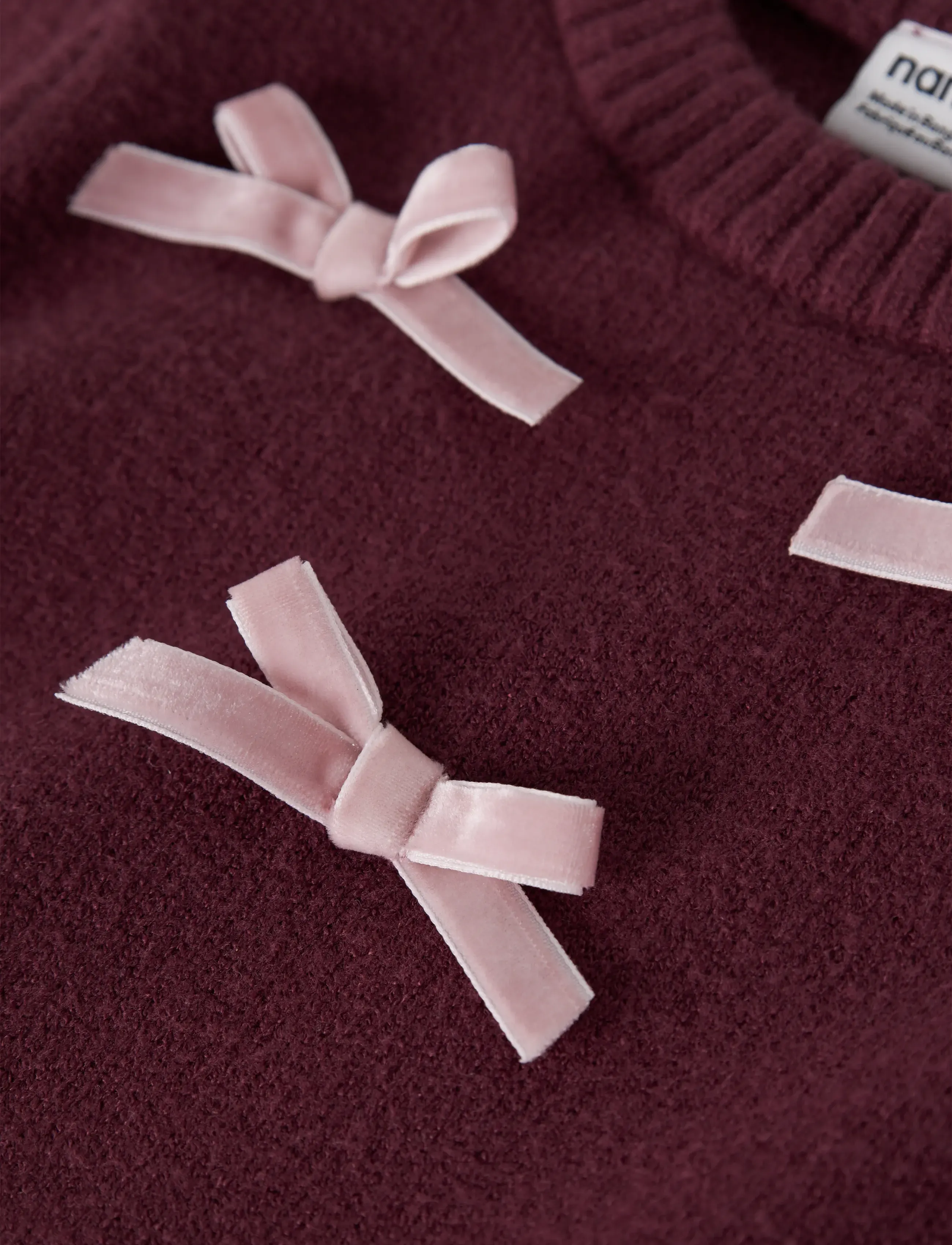 name it - NMFRONJA LS KNIT - džemprid - burgundy - 3