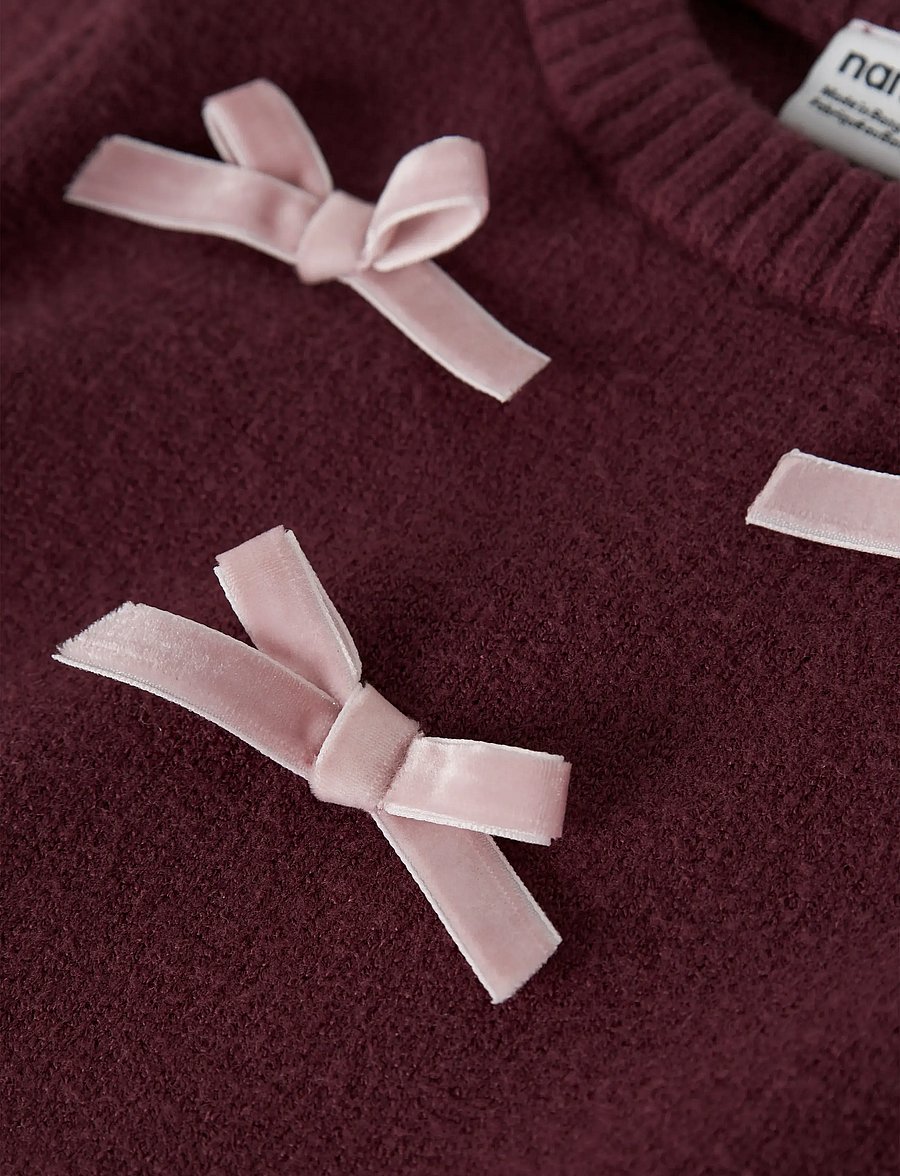 name it - NMFRONJA LS KNIT - stickade tröjor - burgundy - 4