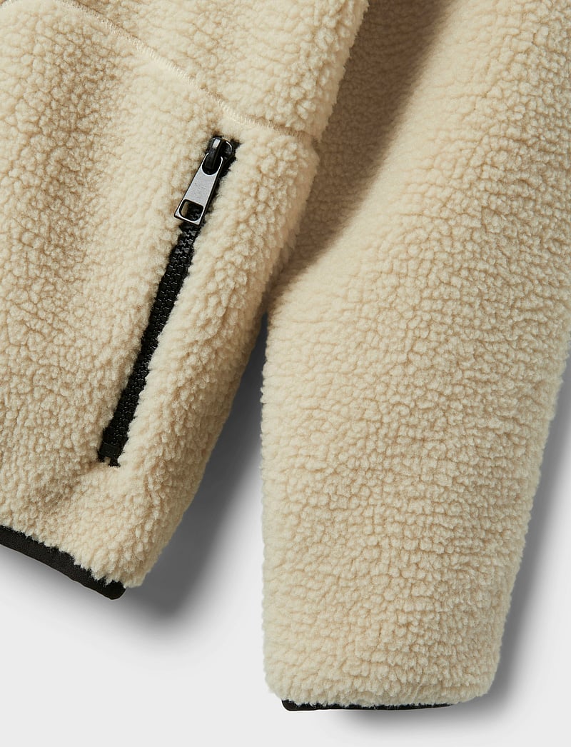 name it - NKFMONICA TEDDY JACKET - fleecejakker - fog - 3