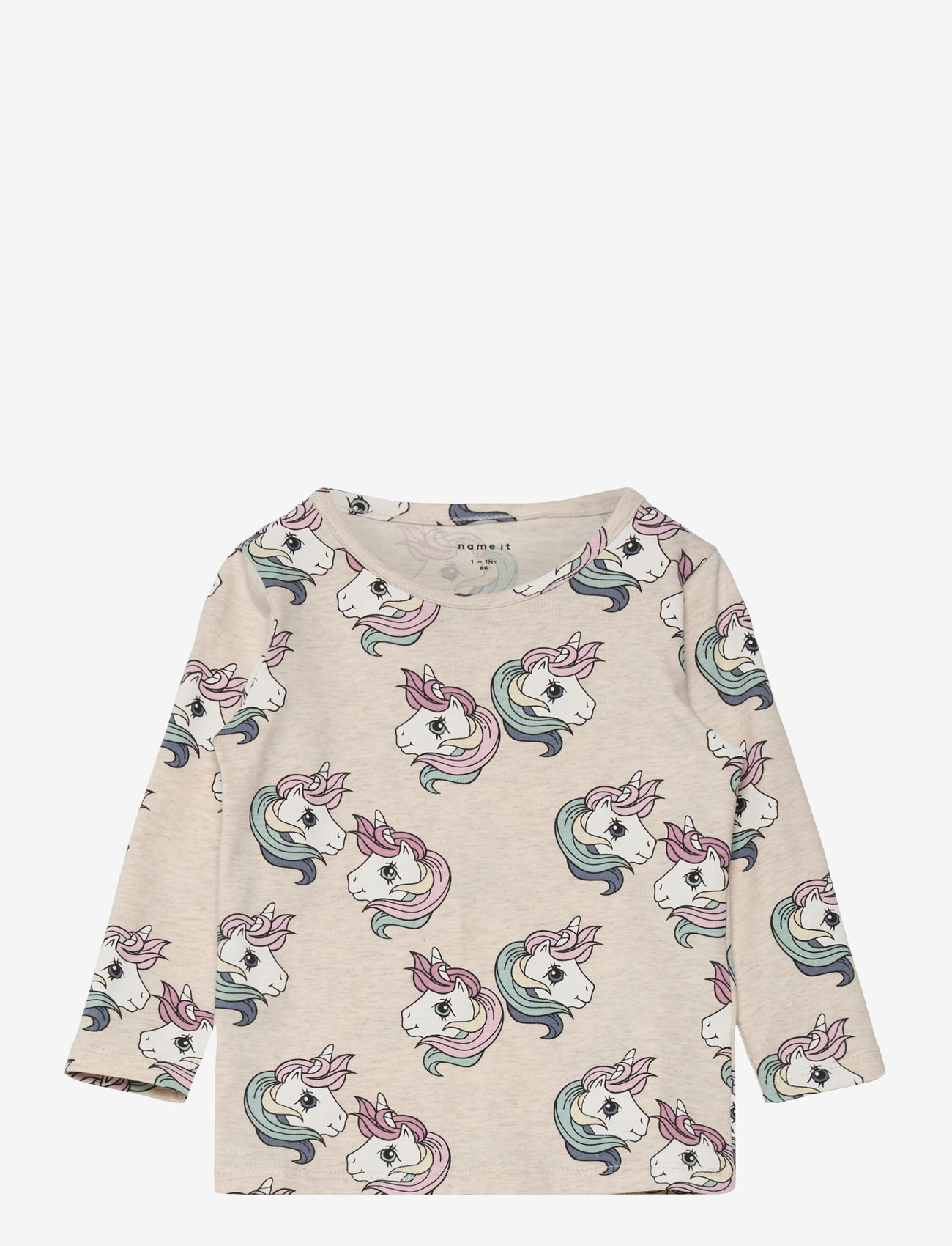 name it - NMFSIMONE MLP LS TOP CPLG - sügisesed riided - peyote melange - 0